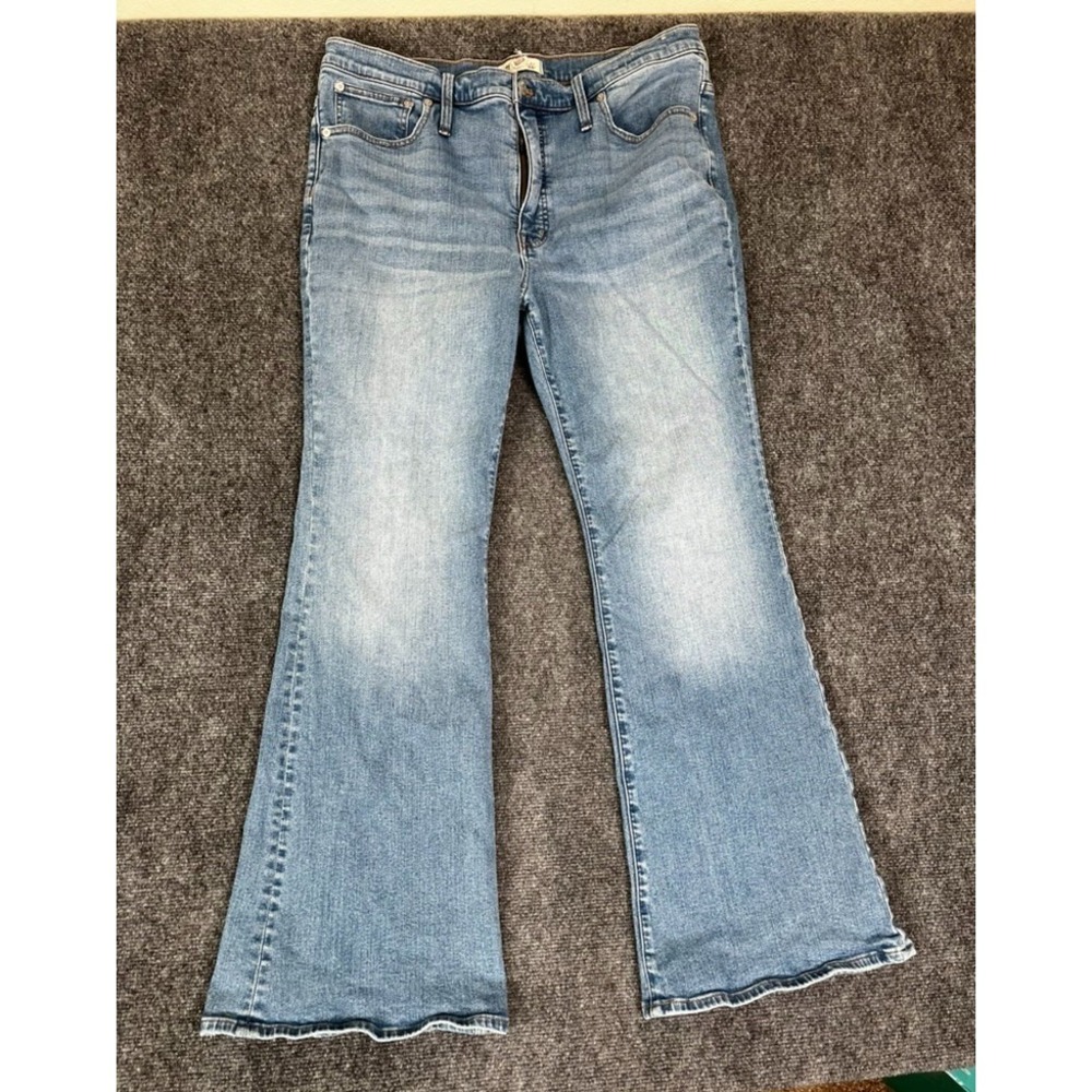 Madewell Skinny Flare Jeans High Rise BlueMedium Wash 99% Cotton Women's Size 33